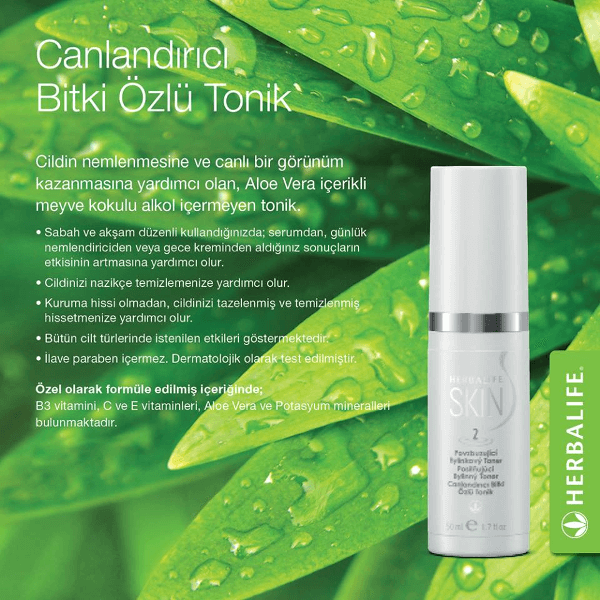 Herbalife Skin Canlandırıcı Bitki Özlü Tonik 50ml Herbalife Skin Canlandırıcı Bitki Özlü Tonik 50ml