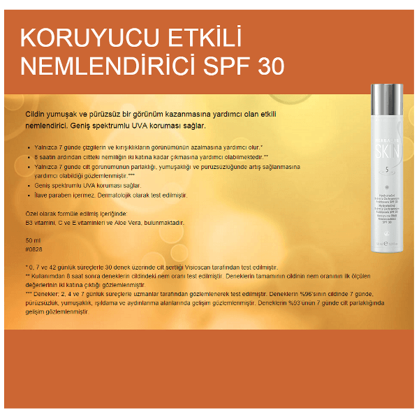 Herbalife Skin Koruyucu Etkili Nemlendirici SPF 30 50ml Herbalife Skin Koruyucu Etkili Nemlendirici SPF 30 50ml
